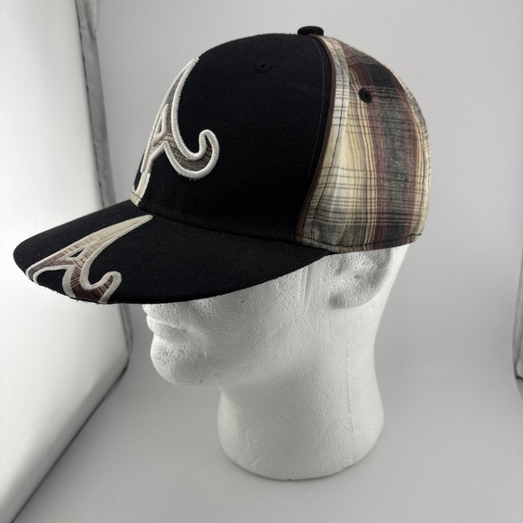 VTG American West Letter A Hat Embroidered Baseball Style Y2K plaid - Picture 3 of 8